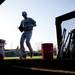 Skyline junior Liam Aronoff climbs down stairs of the dugout on Monday, April 22. Daniel Brenner I AnnArbor.com